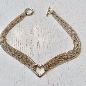Tiffany & Co. Chain Heart Toggle Necklace